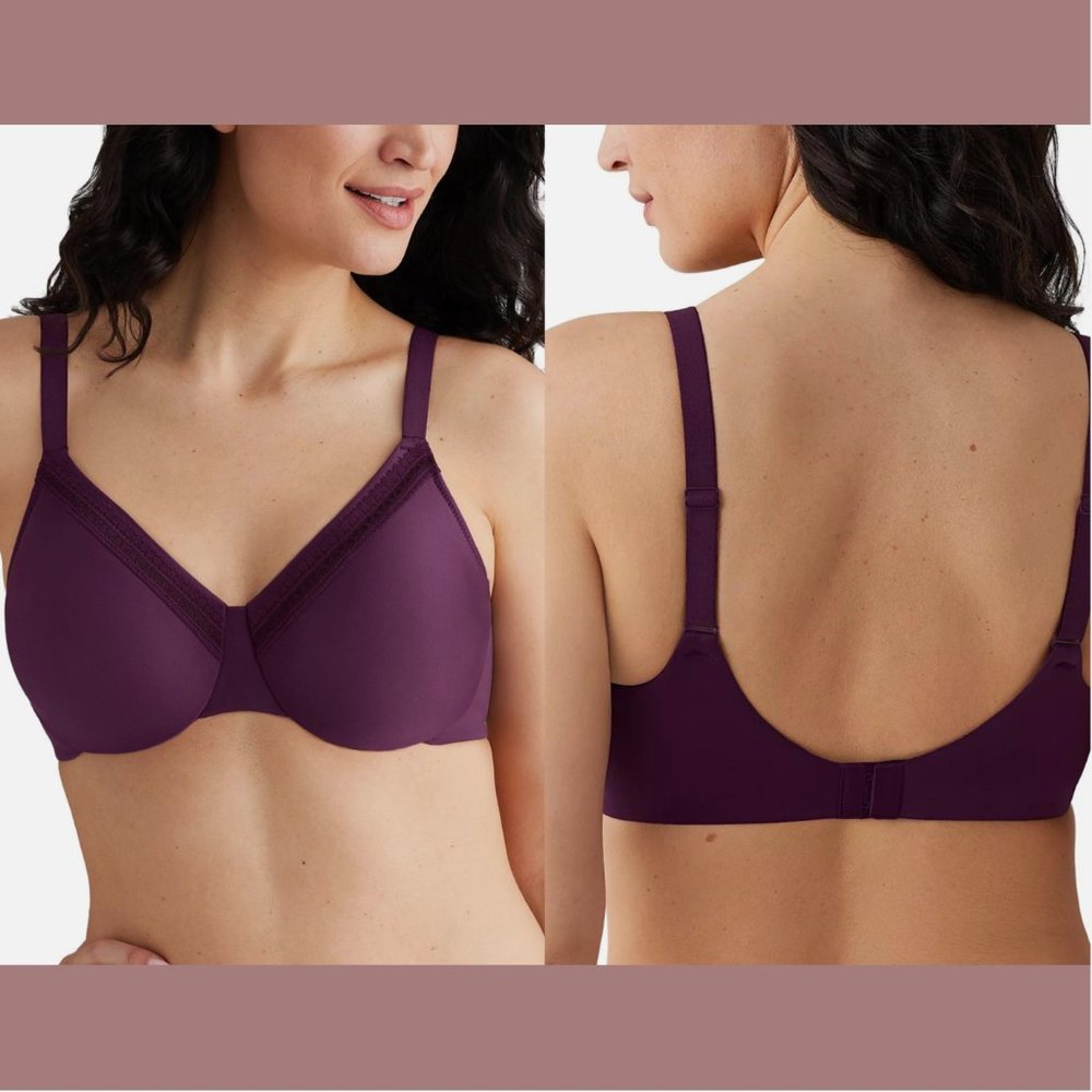 NWT $70 Wacoal [‎ 40C ] Perfect Primer Underwire Bra in Italian Plum Purple